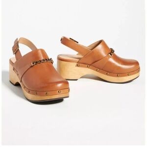 Silent D Georgia Leather Slingback Clogs * NIB